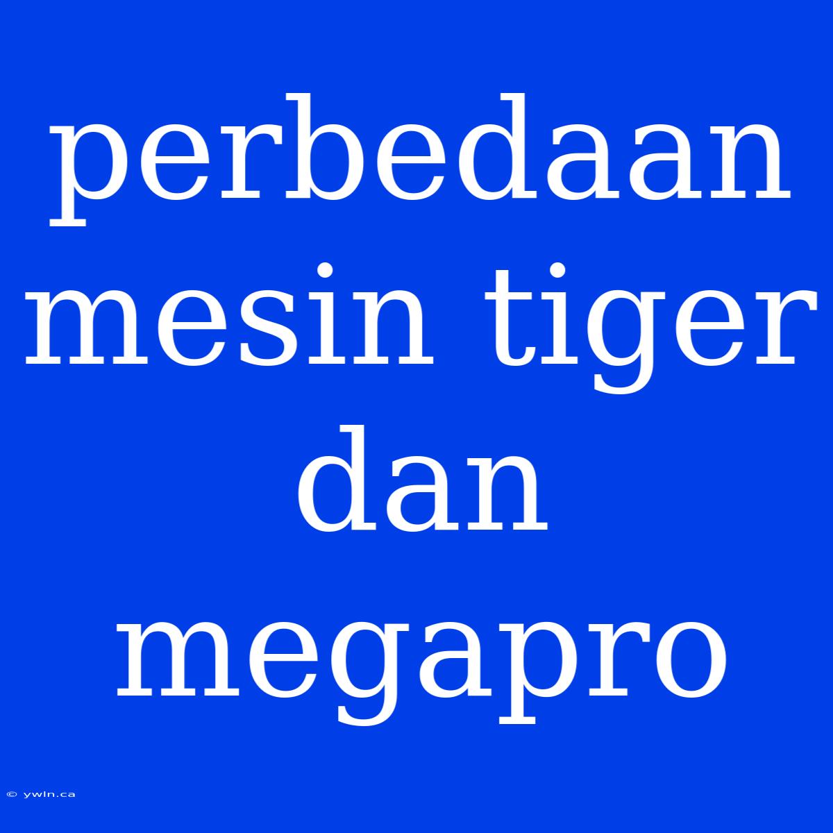 Perbedaan Mesin Tiger Dan Megapro