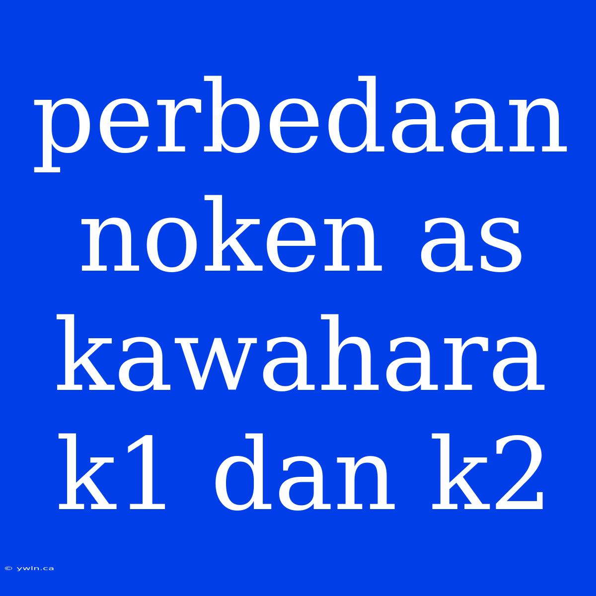 Perbedaan Noken As Kawahara K1 Dan K2