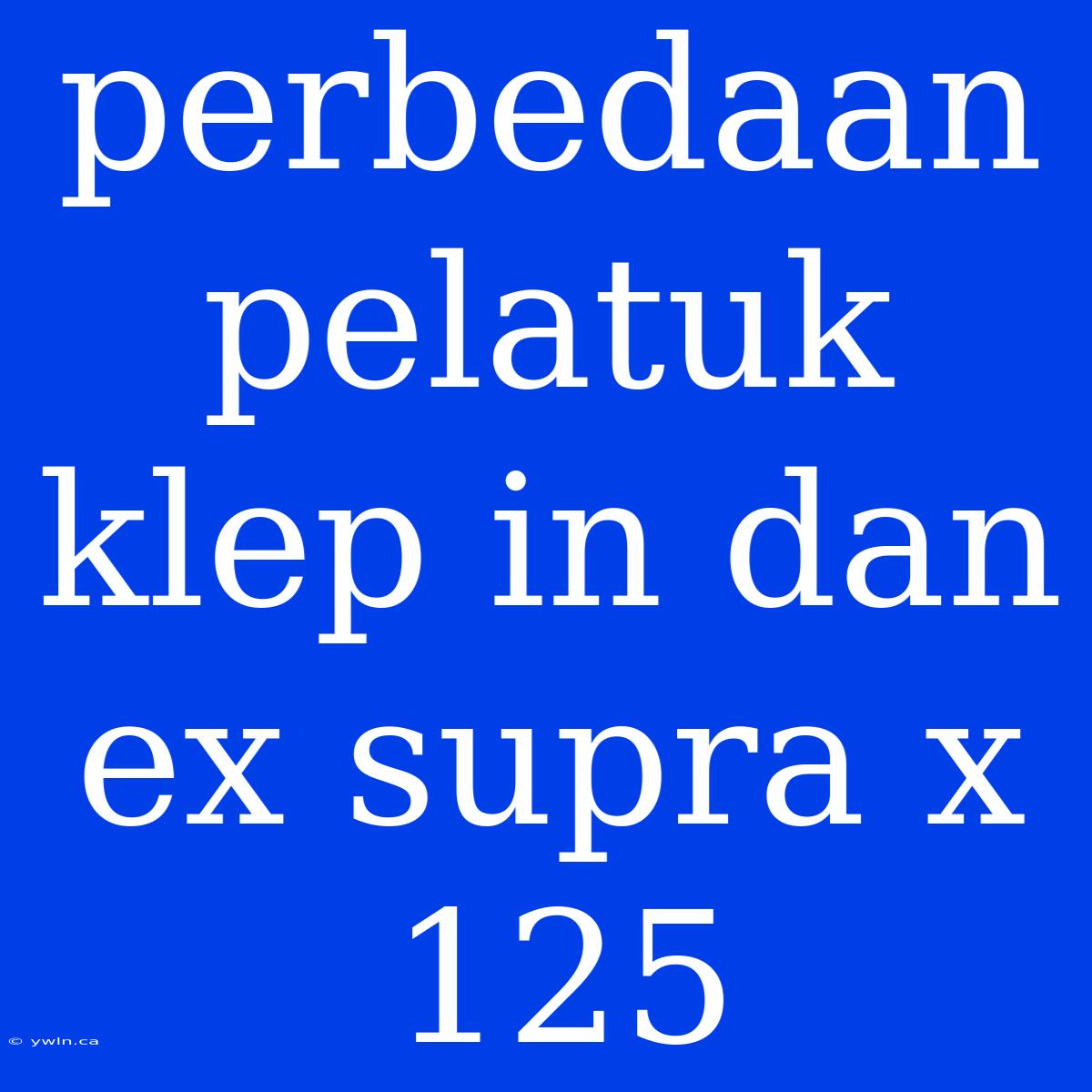 Perbedaan Pelatuk Klep In Dan Ex Supra X 125