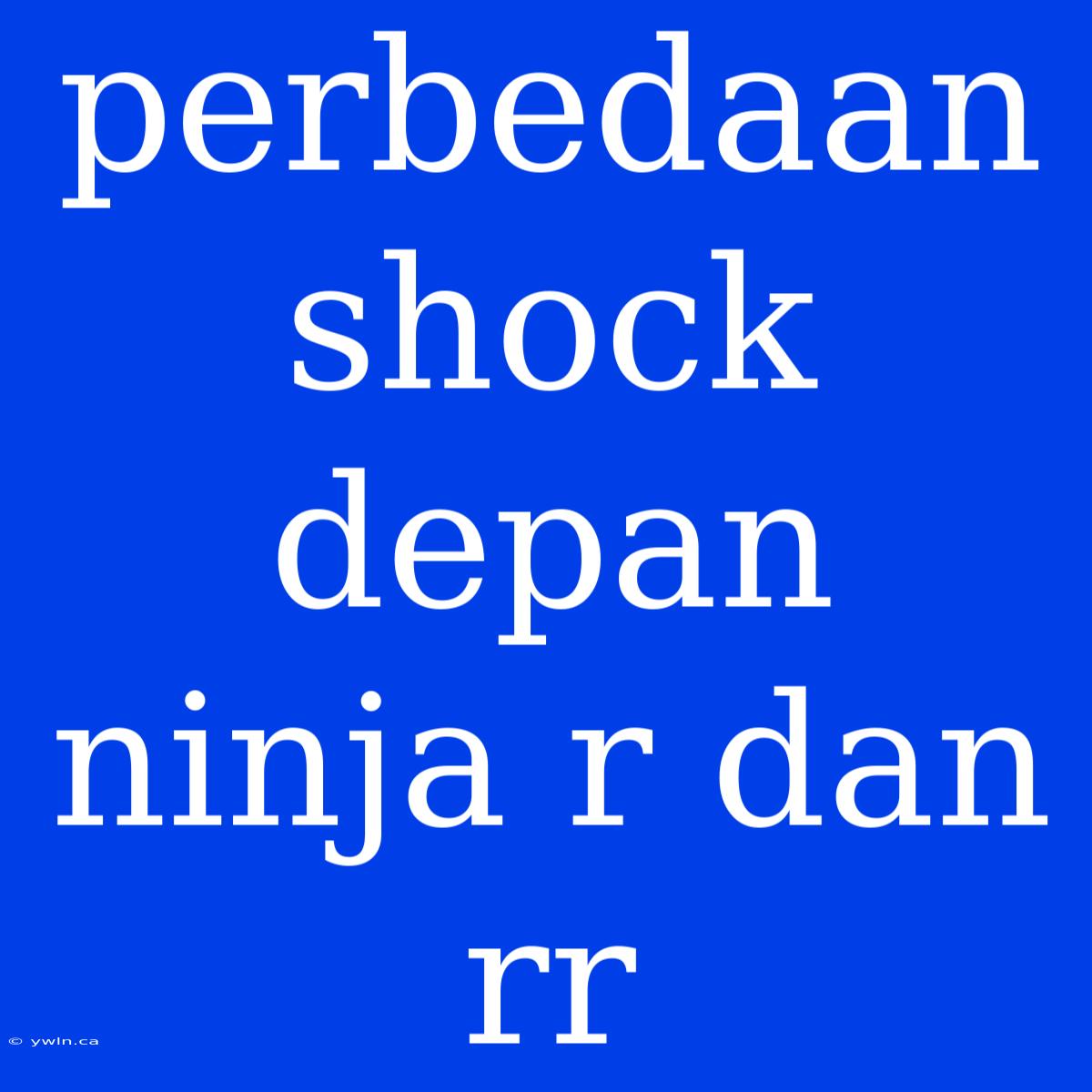 Perbedaan Shock Depan Ninja R Dan Rr