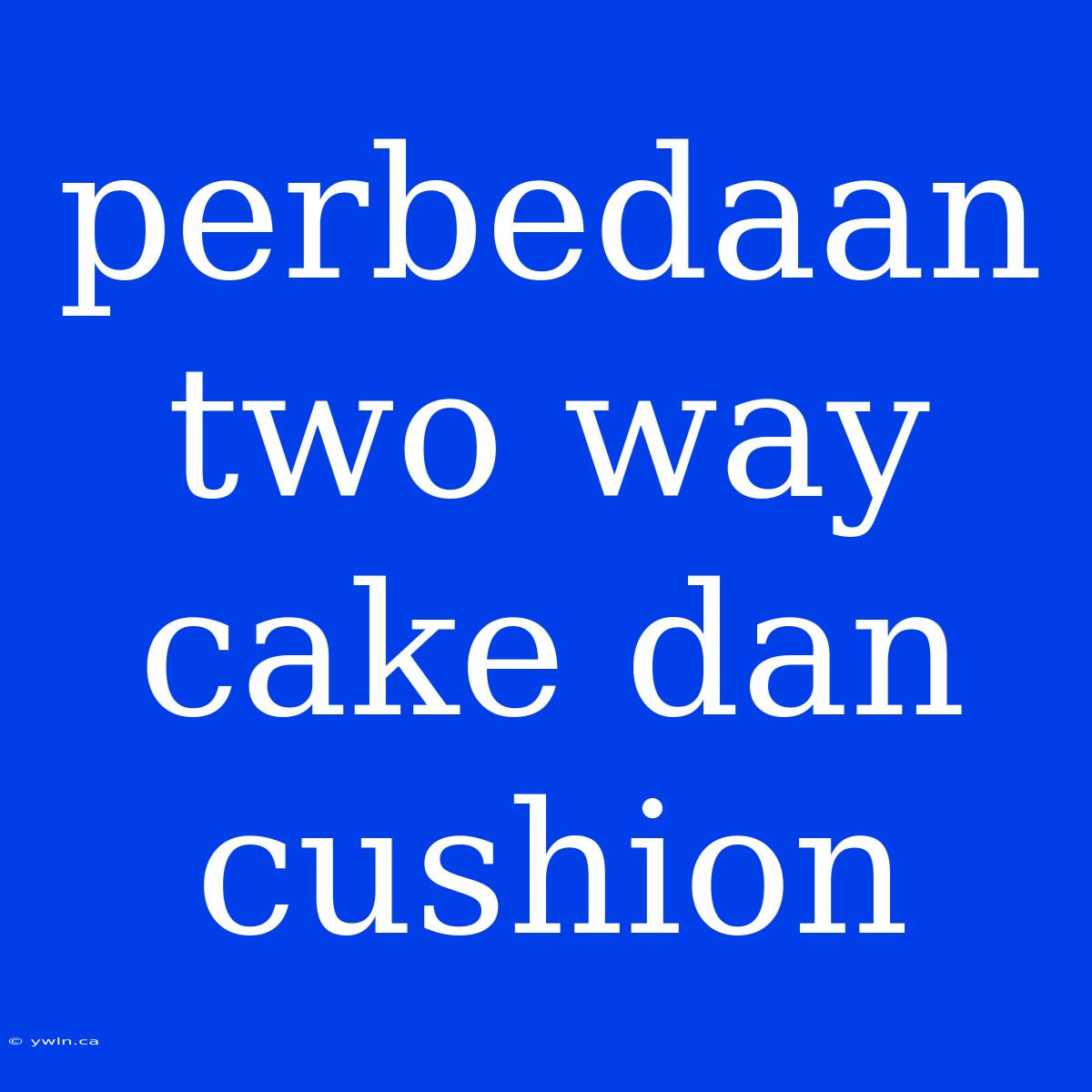 Perbedaan Two Way Cake Dan Cushion