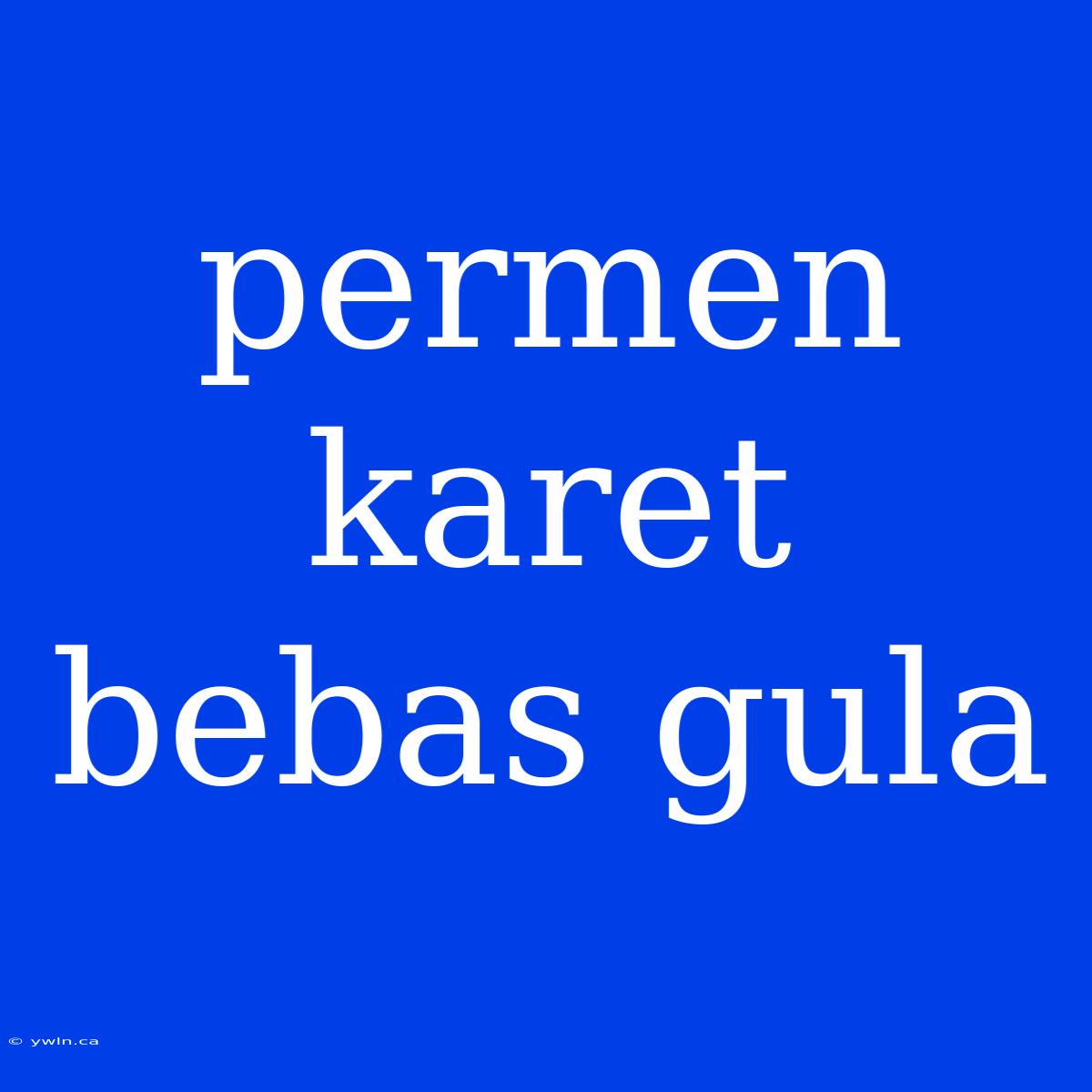 Permen Karet Bebas Gula