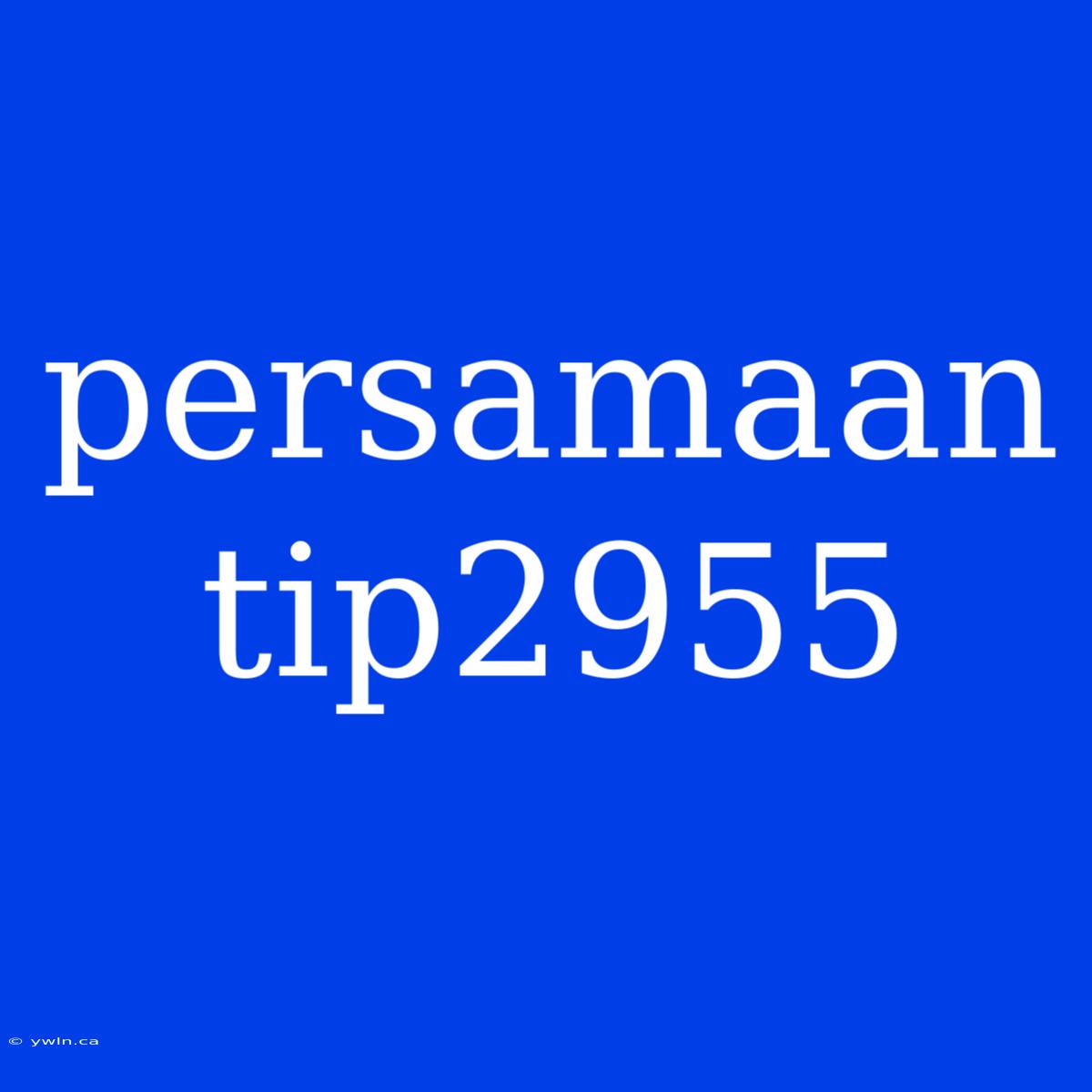 Persamaan Tip2955