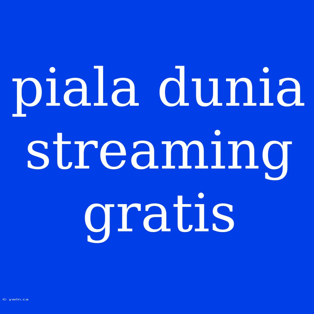 Piala Dunia Streaming Gratis