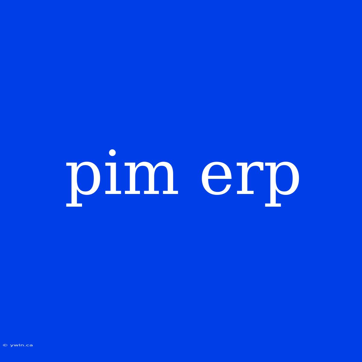 Pim Erp