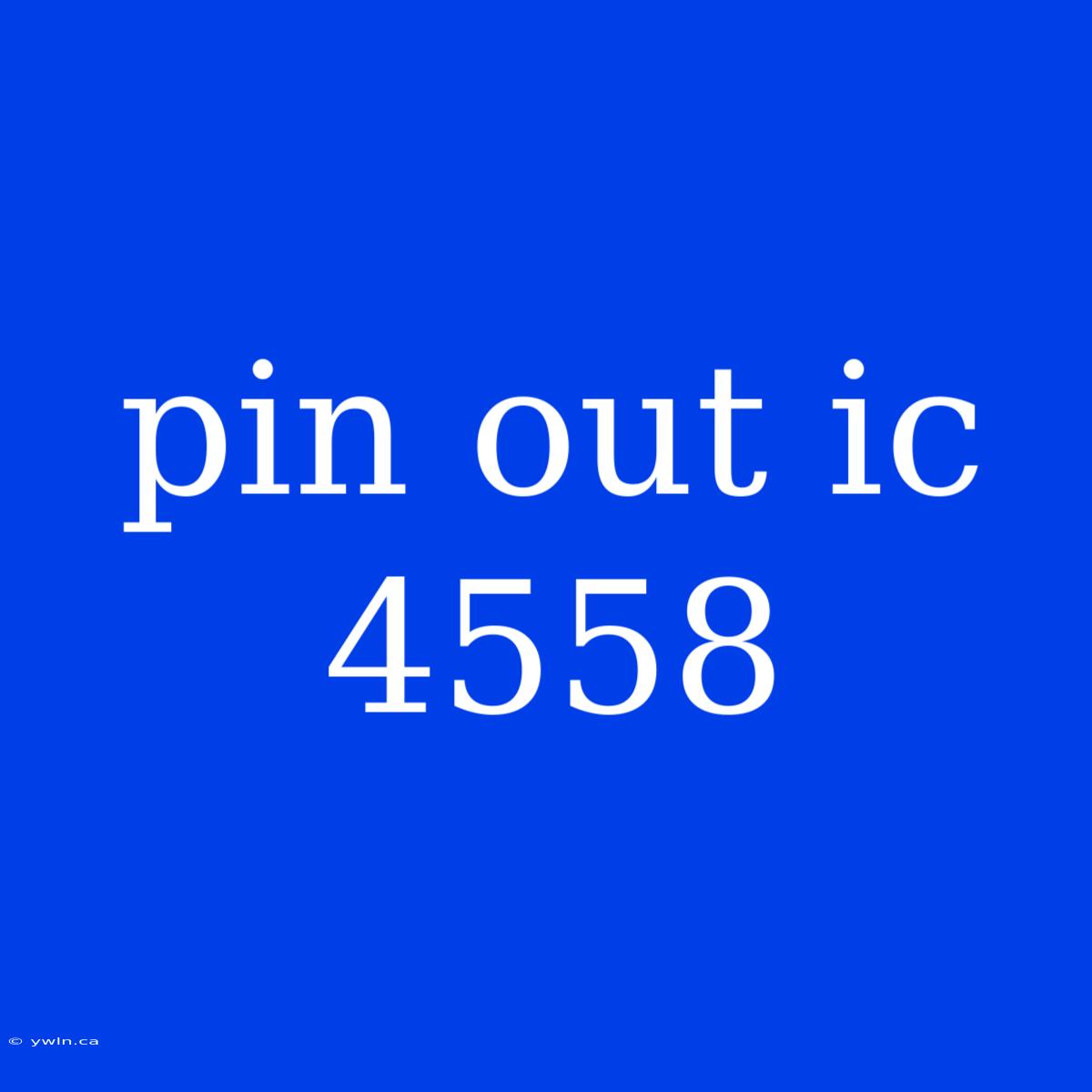 Pin Out Ic 4558