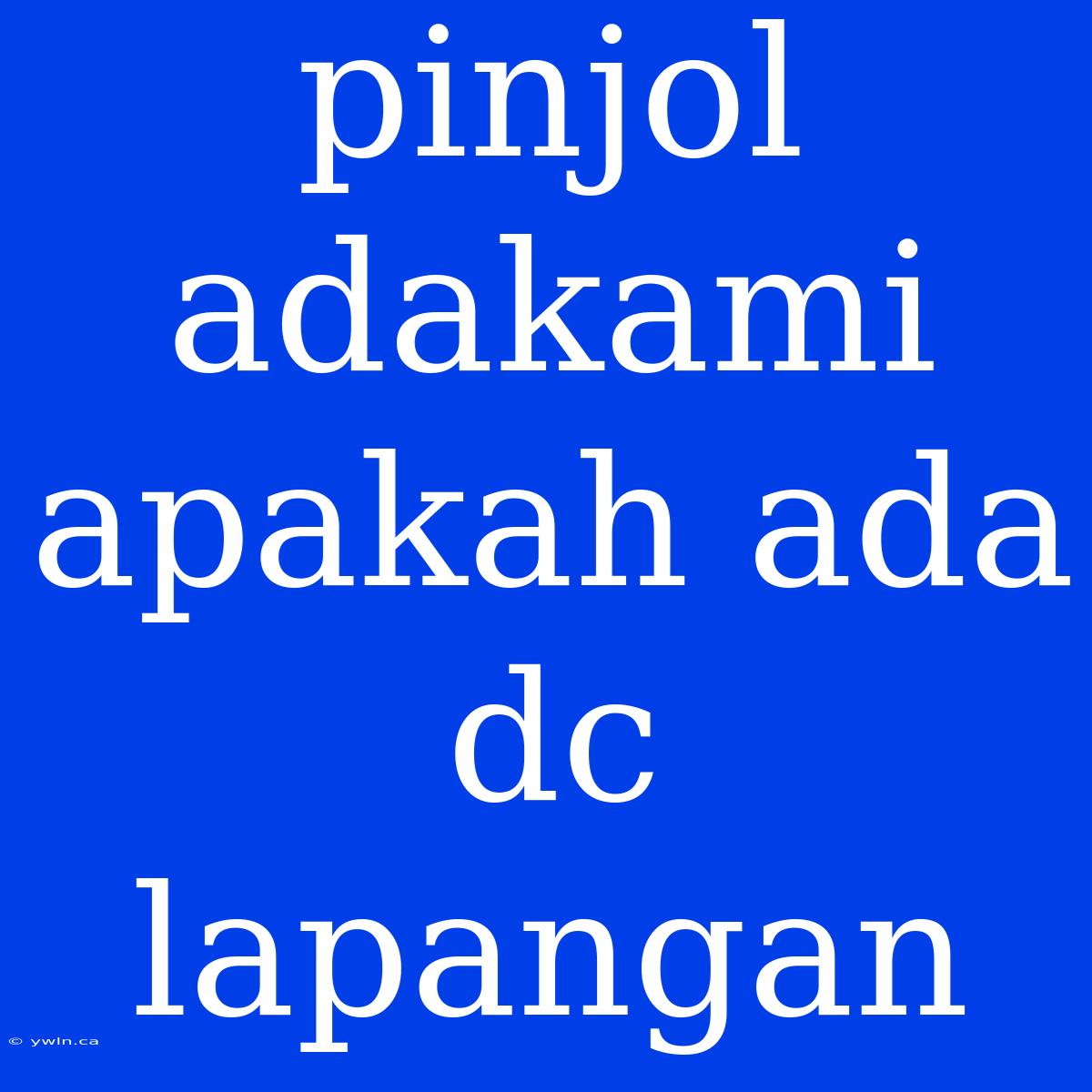 Pinjol Adakami Apakah Ada Dc Lapangan