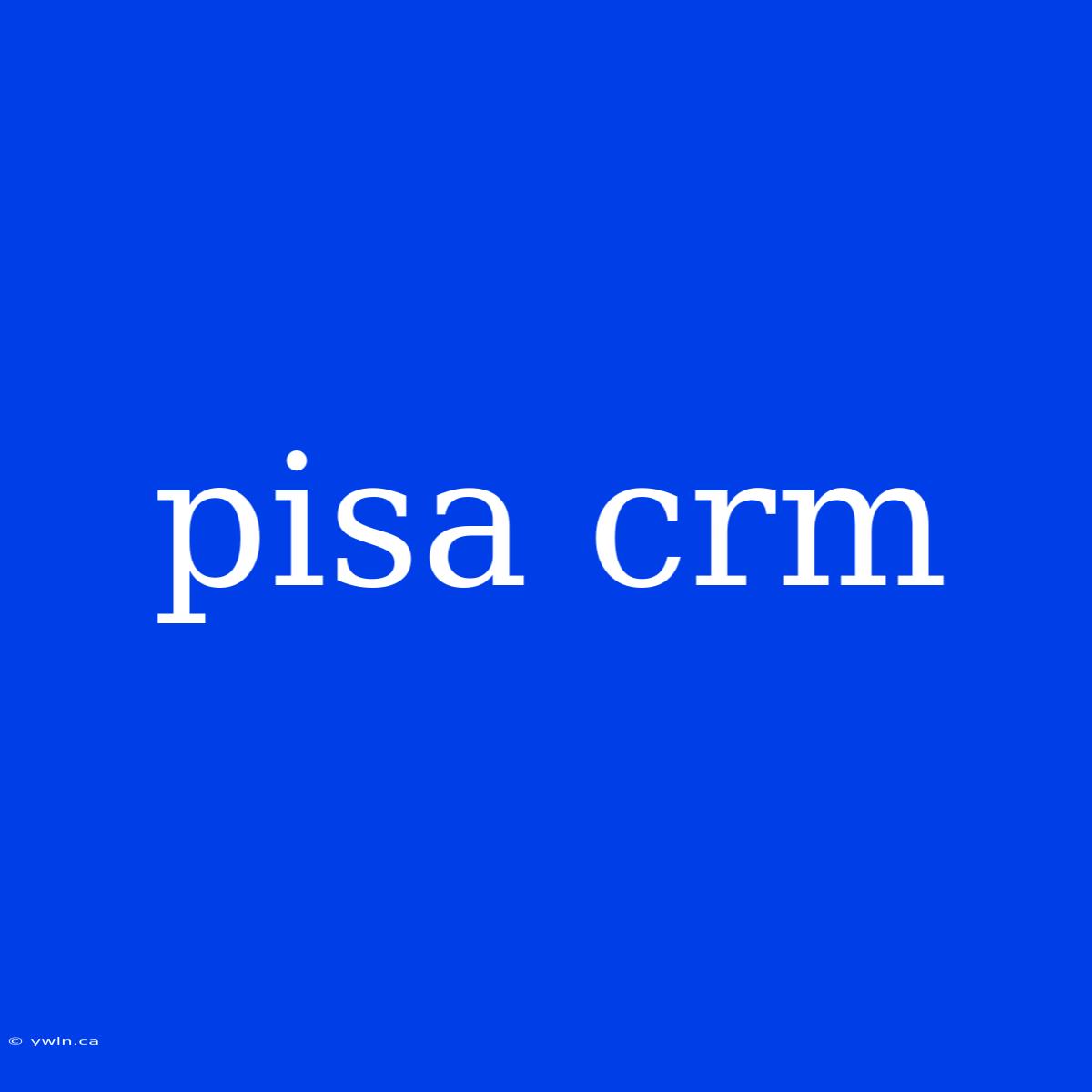 Pisa Crm