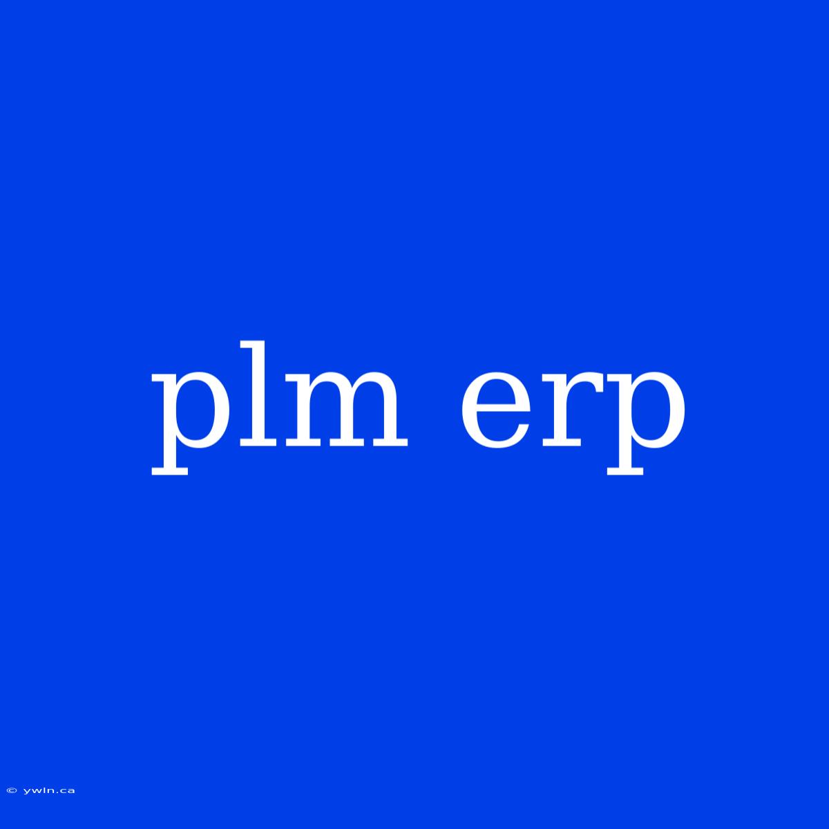 Plm Erp