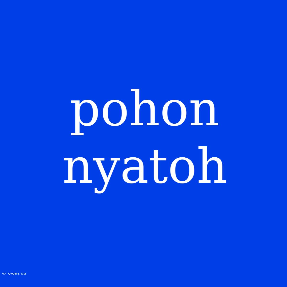 Pohon Nyatoh