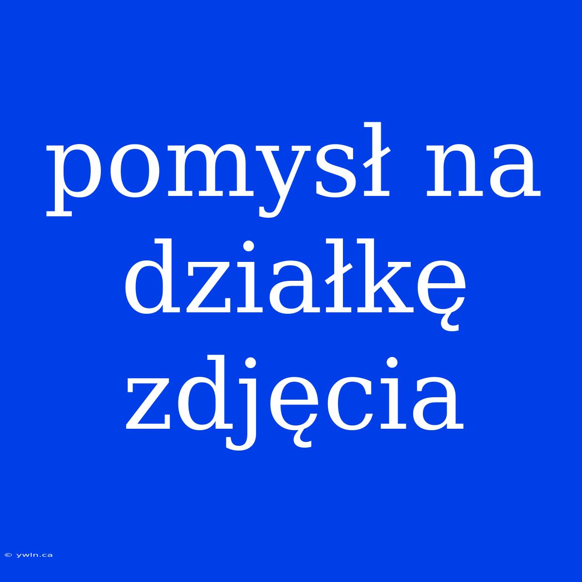 Pomysł Na Działkę Zdjęcia