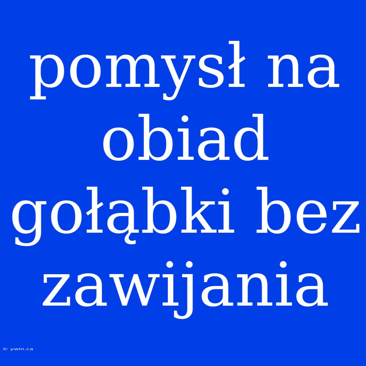 Pomysł Na Obiad Gołąbki Bez Zawijania