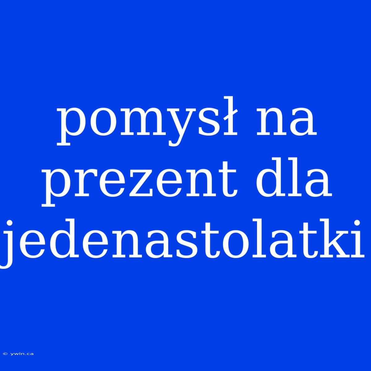 Pomysł Na Prezent Dla Jedenastolatki