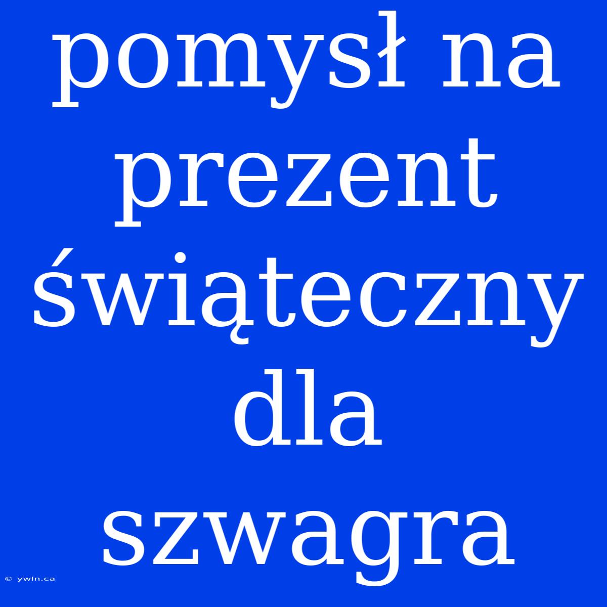 Pomysł Na Prezent Świąteczny Dla Szwagra