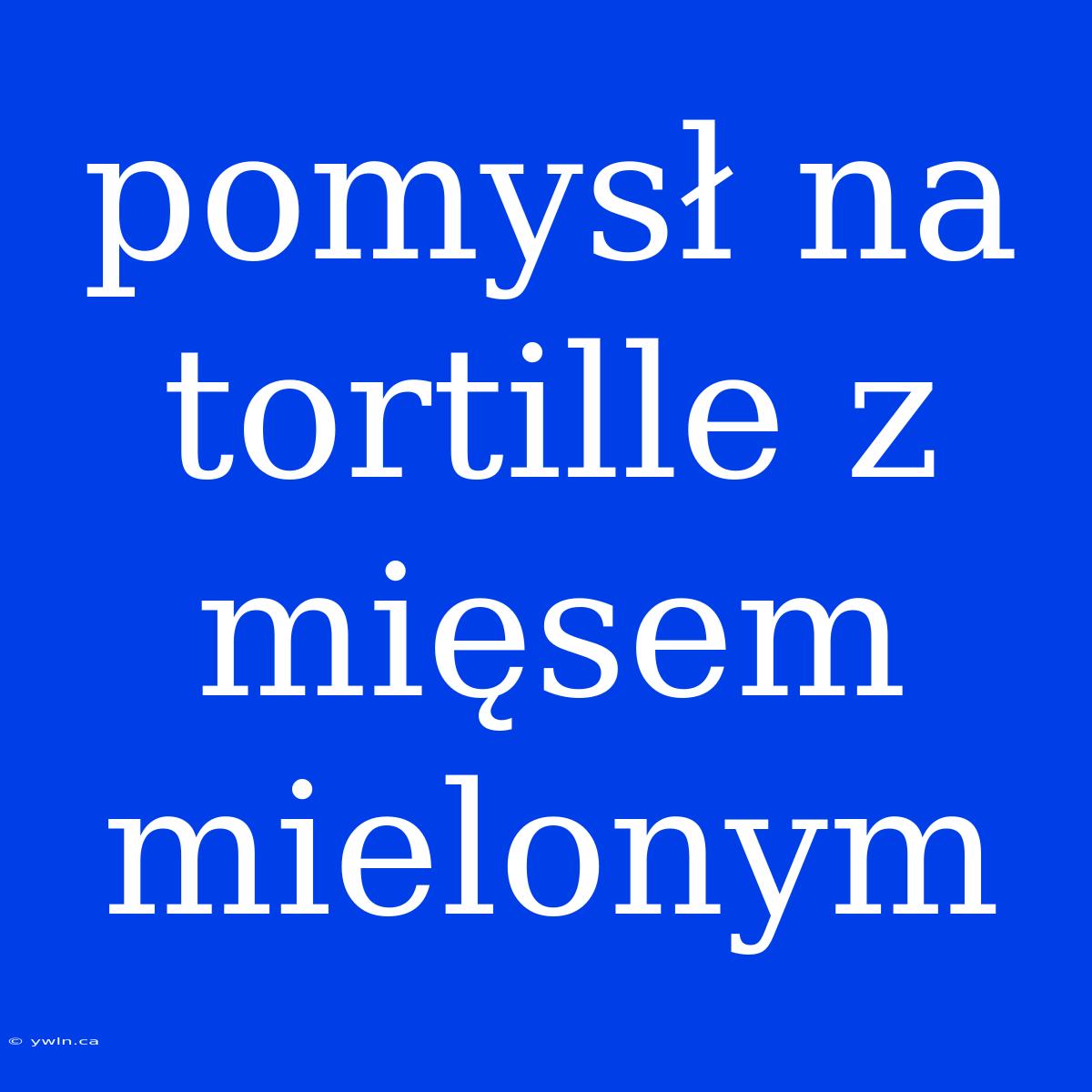 Pomysł Na Tortille Z Mięsem Mielonym