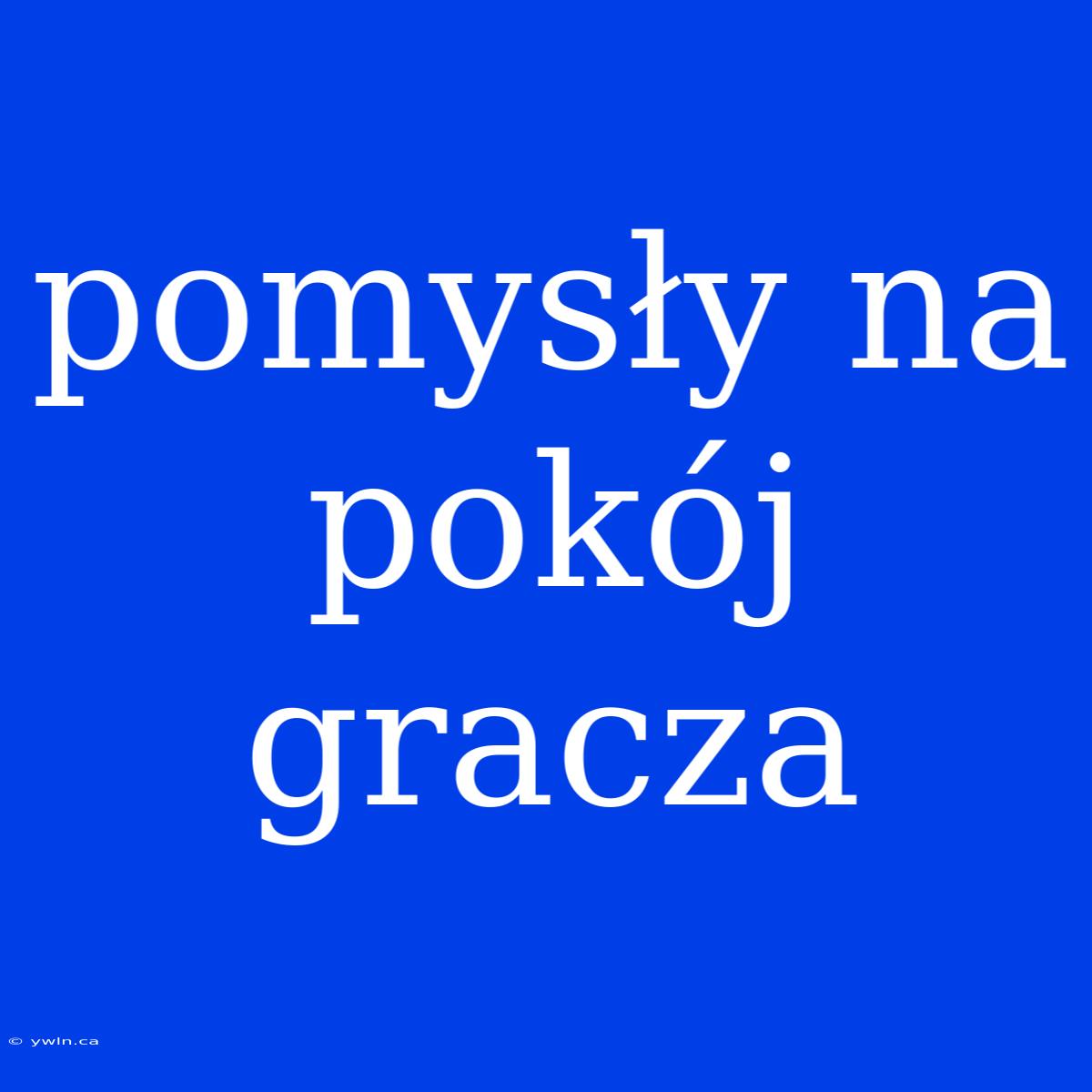 Pomysły Na Pokój Gracza