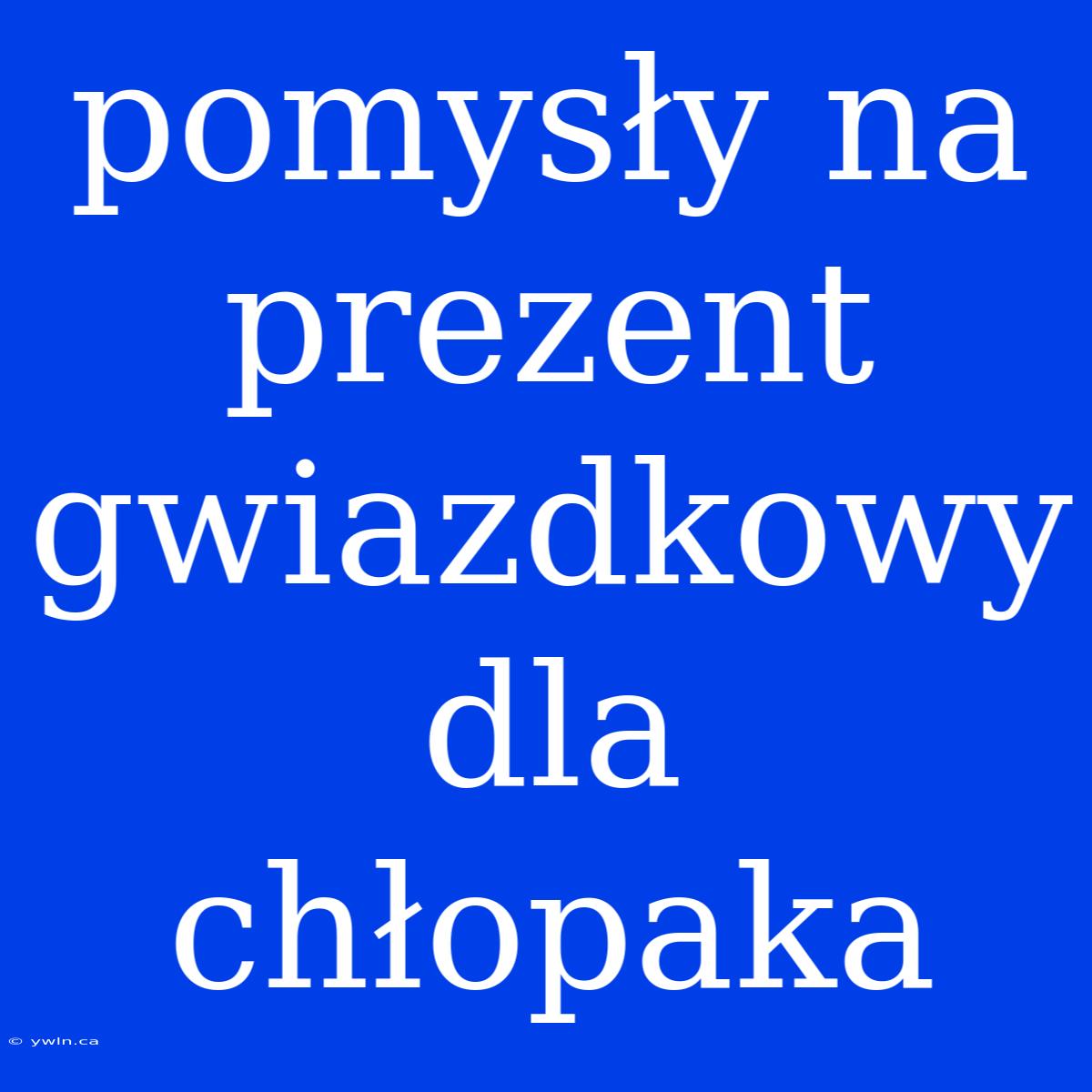 Pomysły Na Prezent Gwiazdkowy Dla Chłopaka