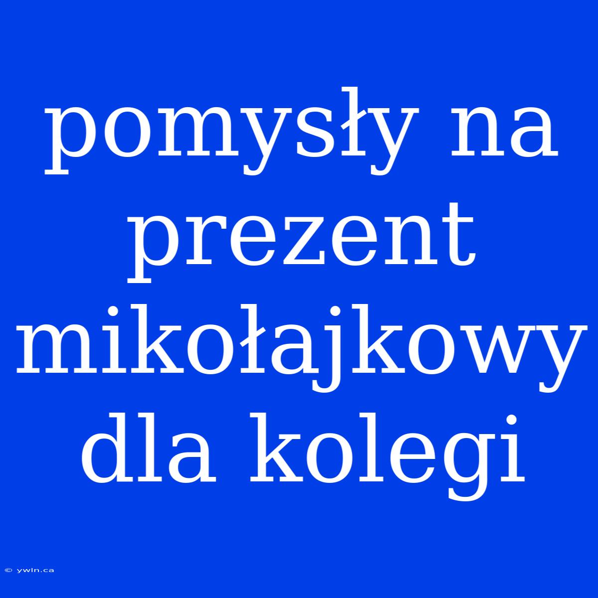 Pomysły Na Prezent Mikołajkowy Dla Kolegi