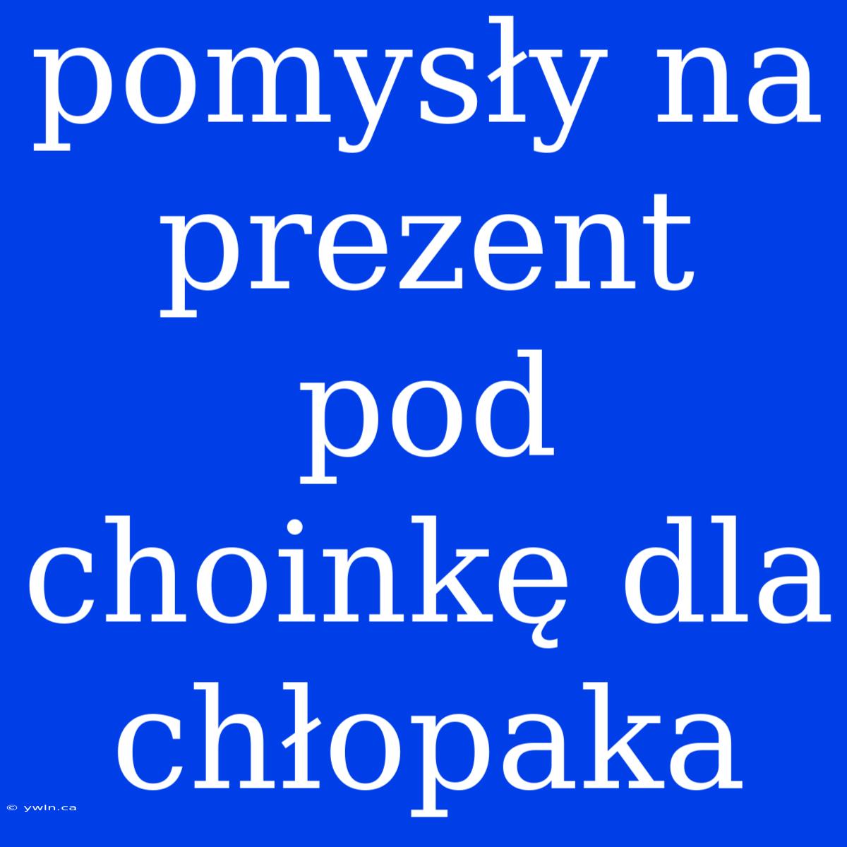 Pomysły Na Prezent Pod Choinkę Dla Chłopaka