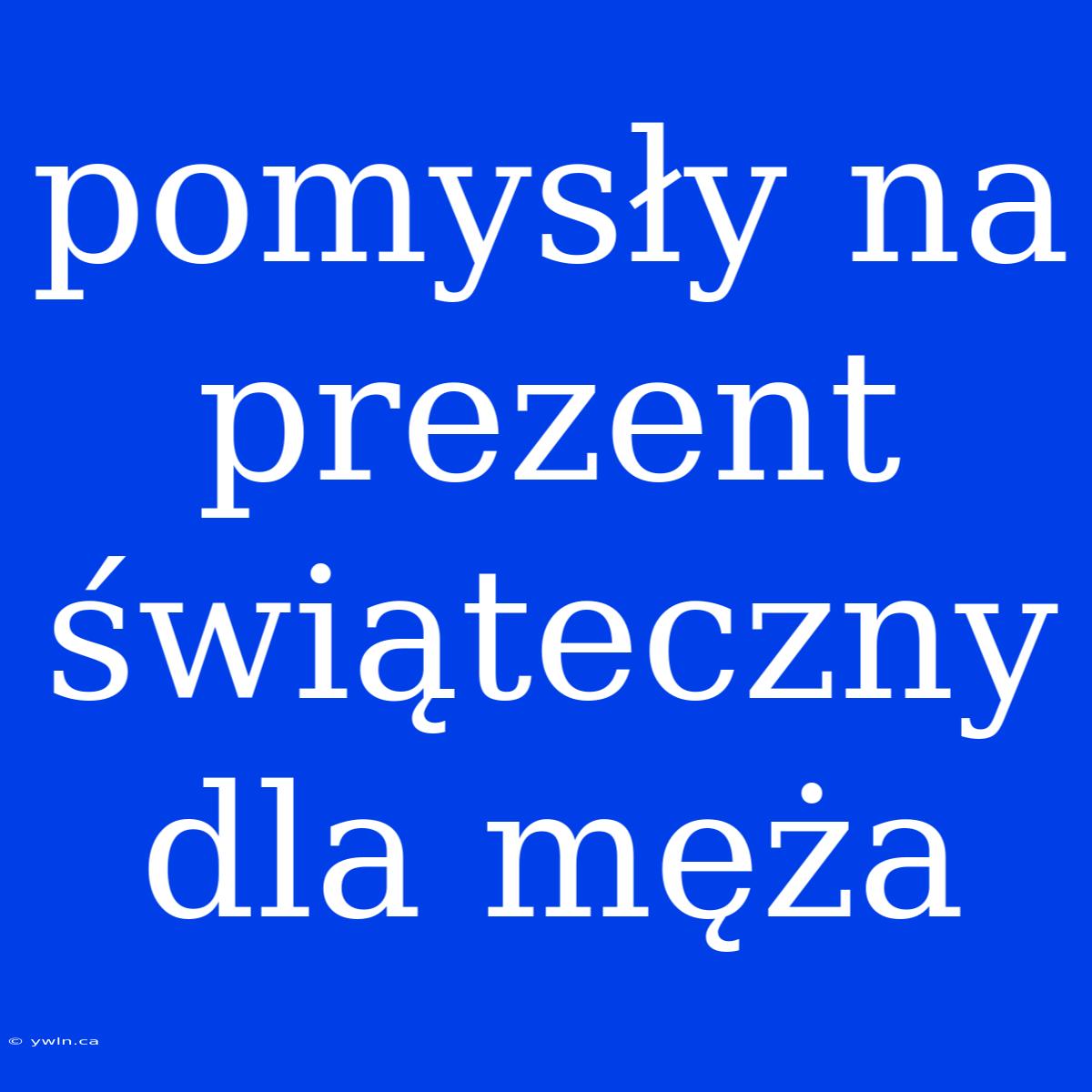 Pomysły Na Prezent Świąteczny Dla Męża