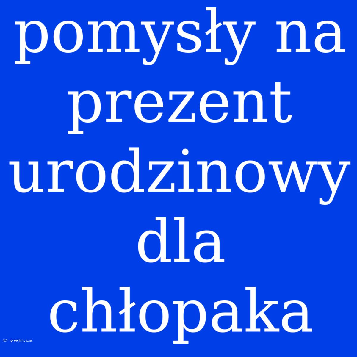 Pomysły Na Prezent Urodzinowy Dla Chłopaka