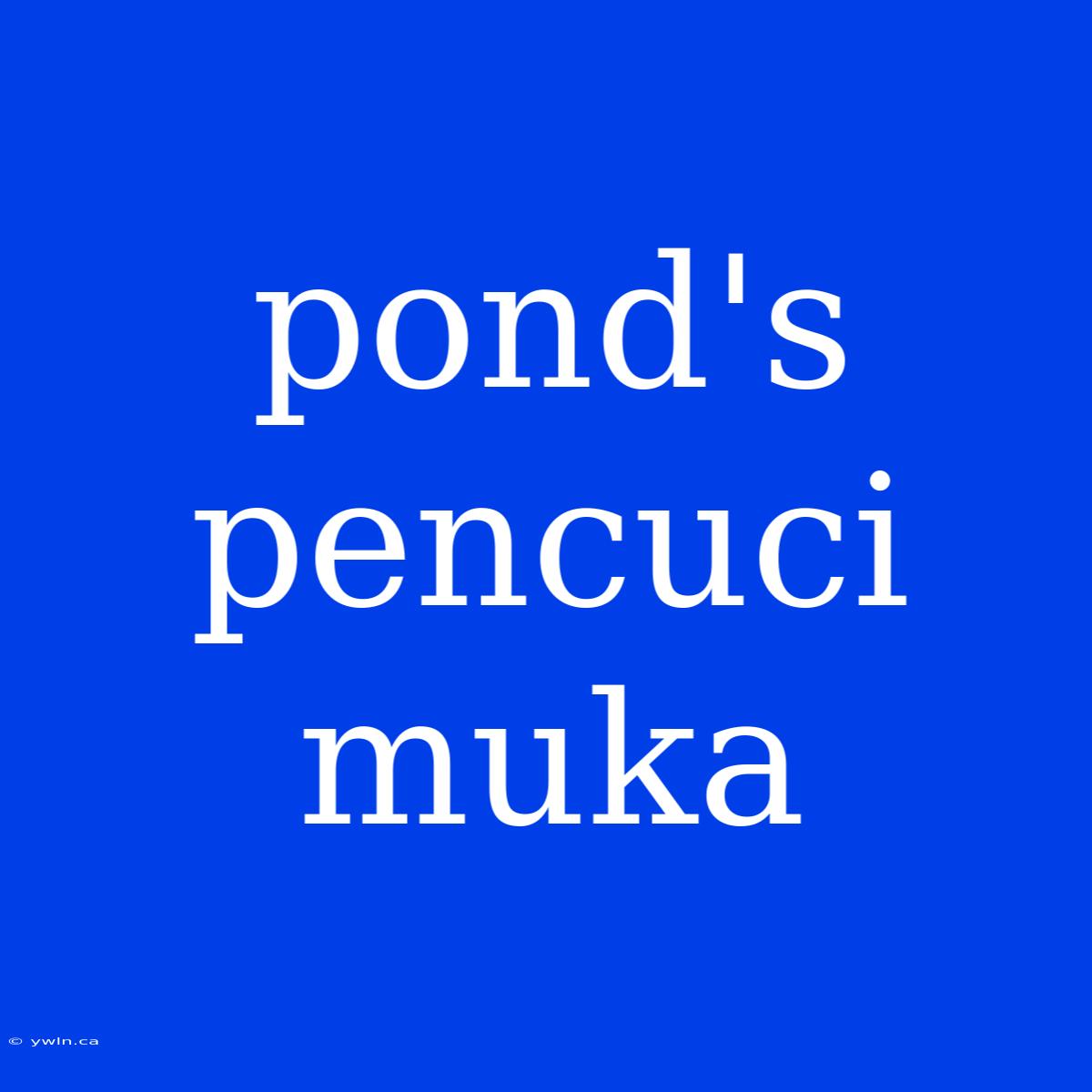 Pond's Pencuci Muka