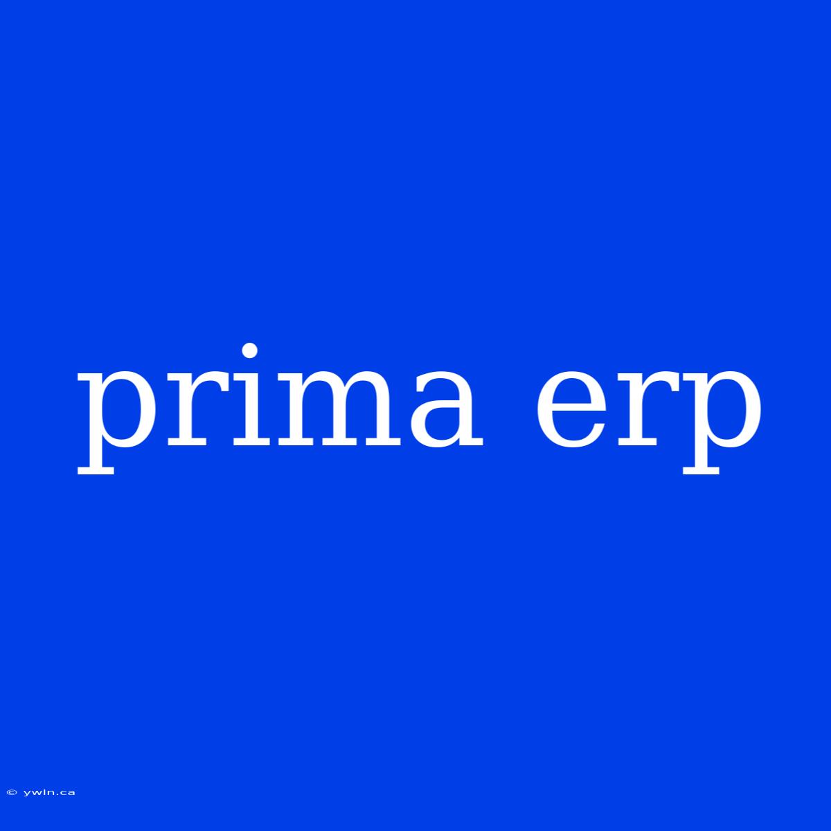 Prima Erp