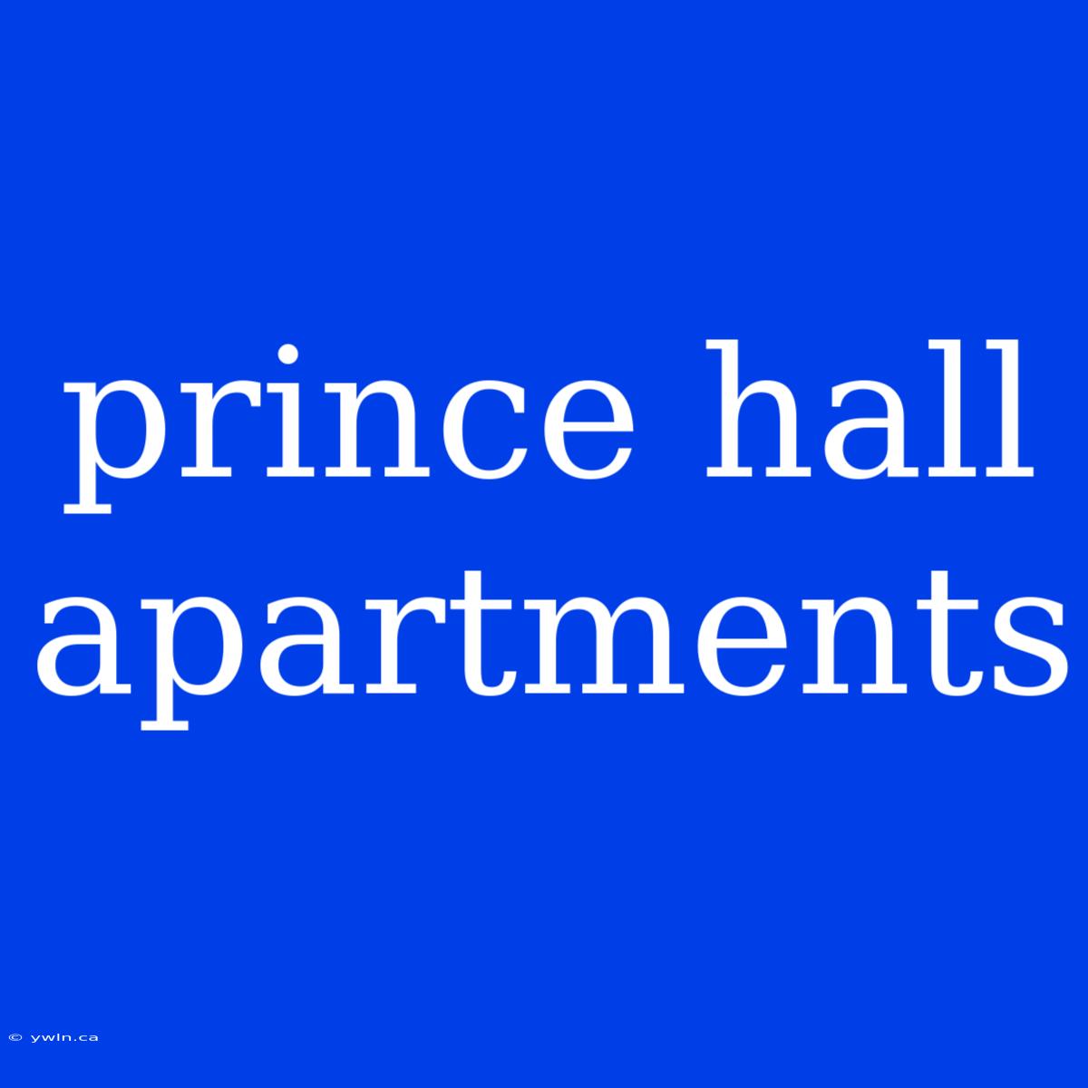 Prince Hall Apartments