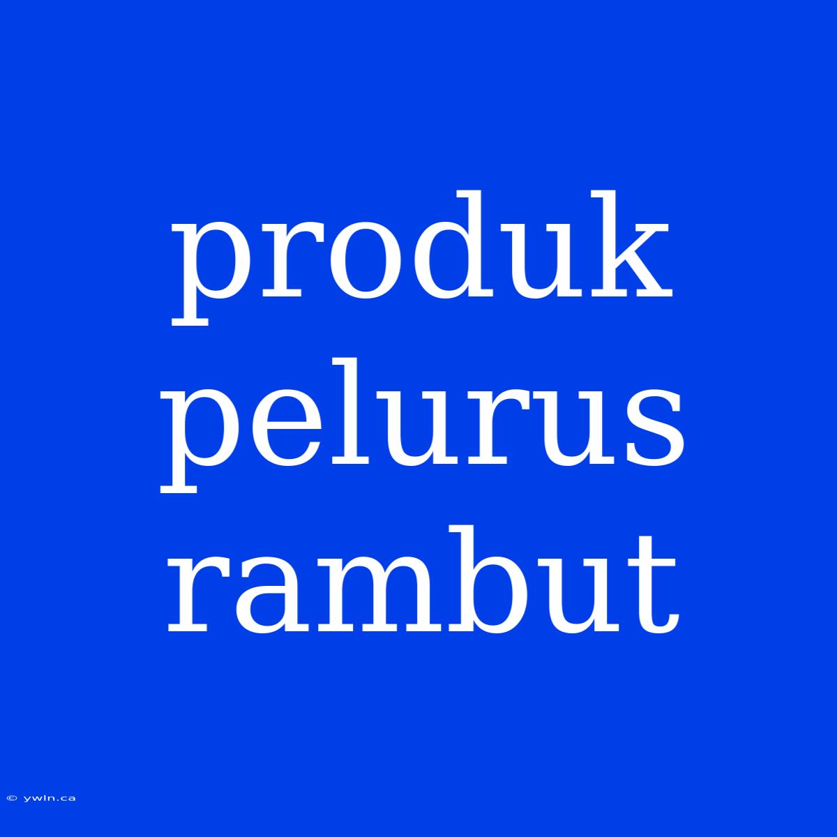 Produk Pelurus Rambut