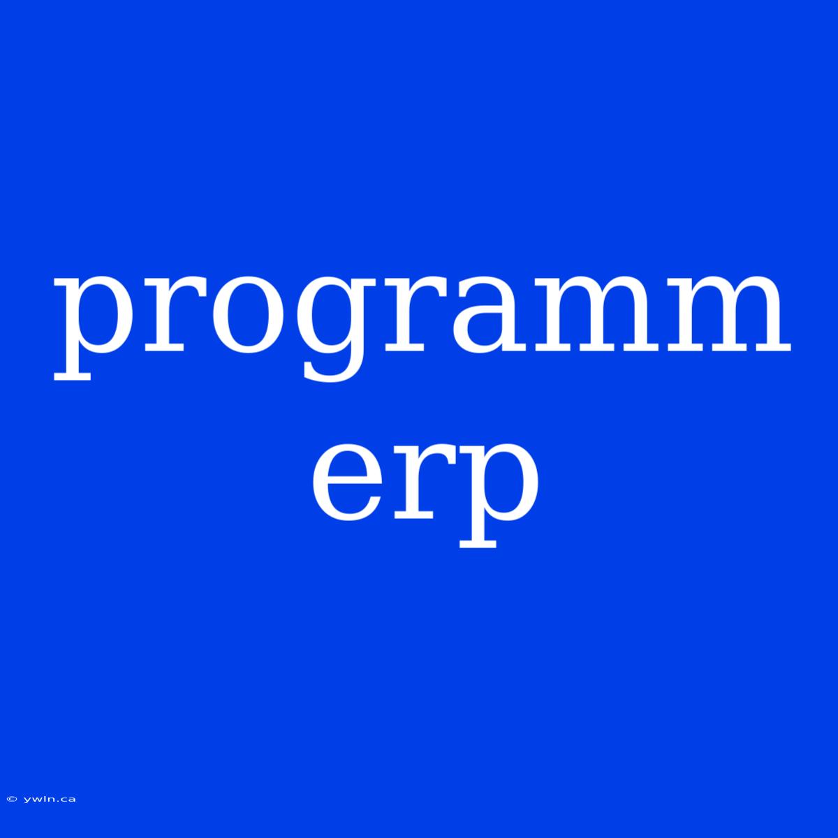 Programm Erp