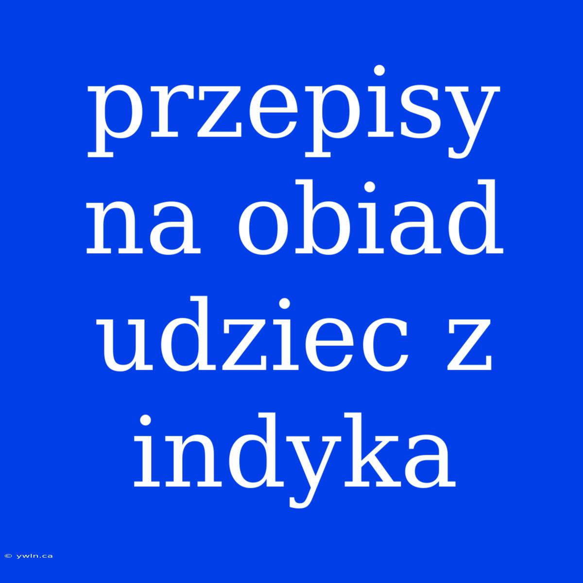 Przepisy Na Obiad Udziec Z Indyka