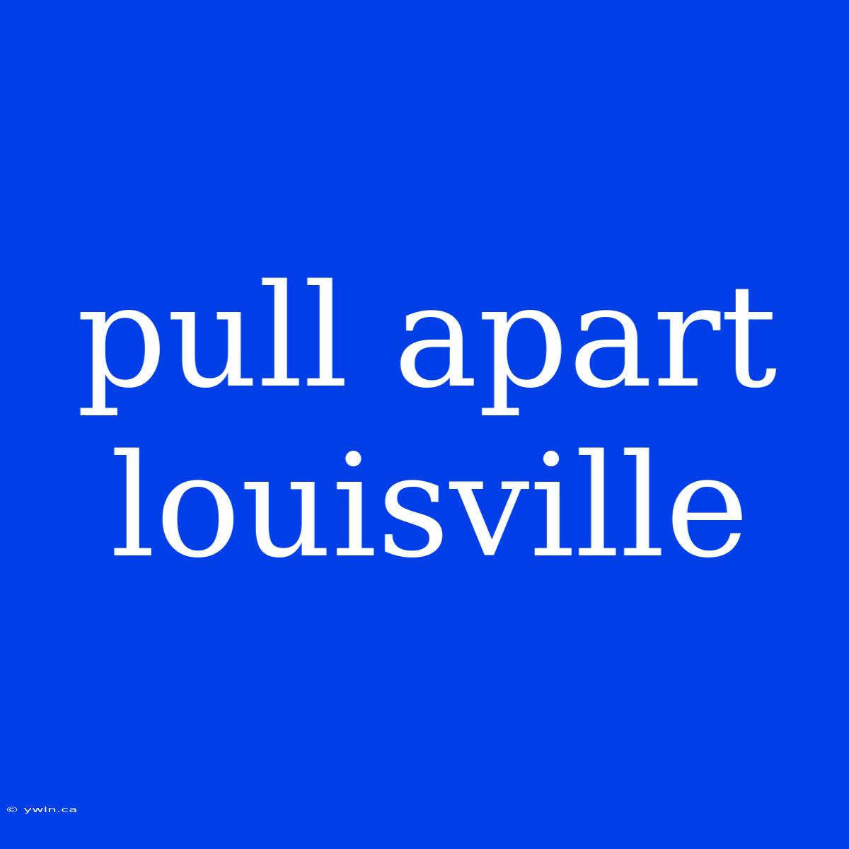 Pull Apart Louisville