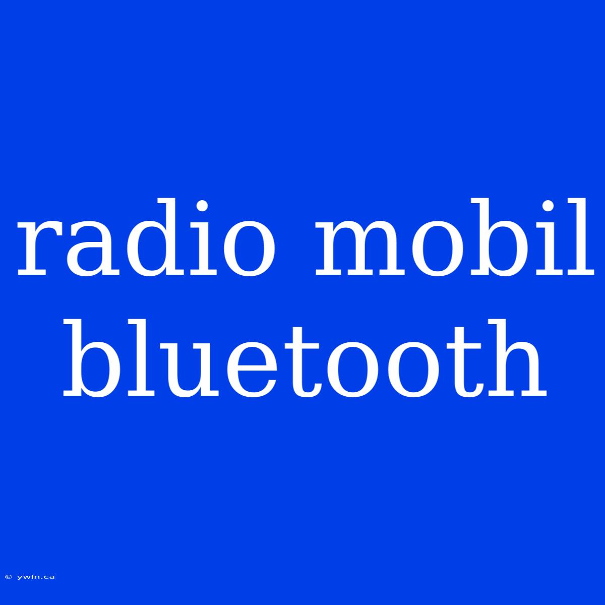 Radio Mobil Bluetooth