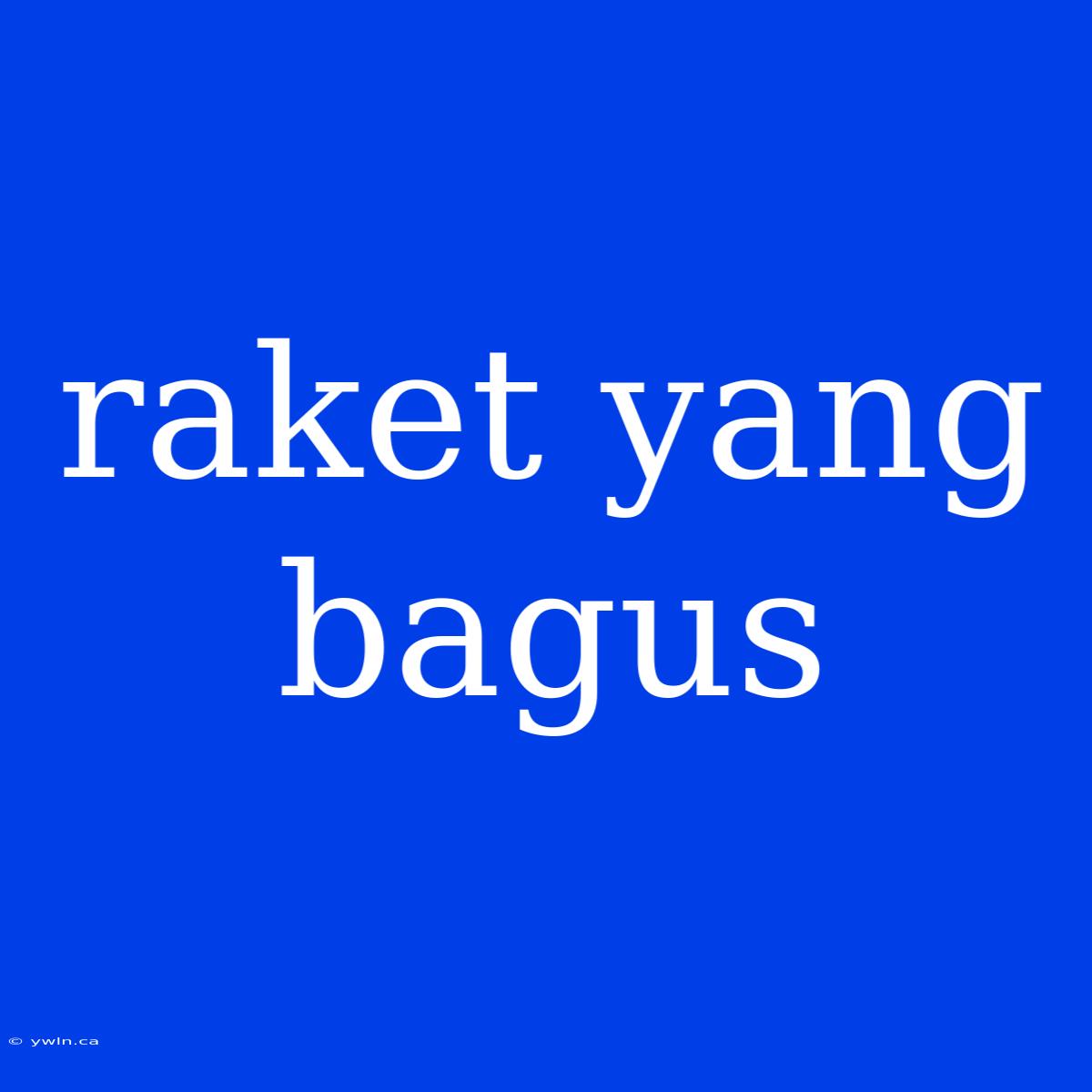 Raket Yang Bagus