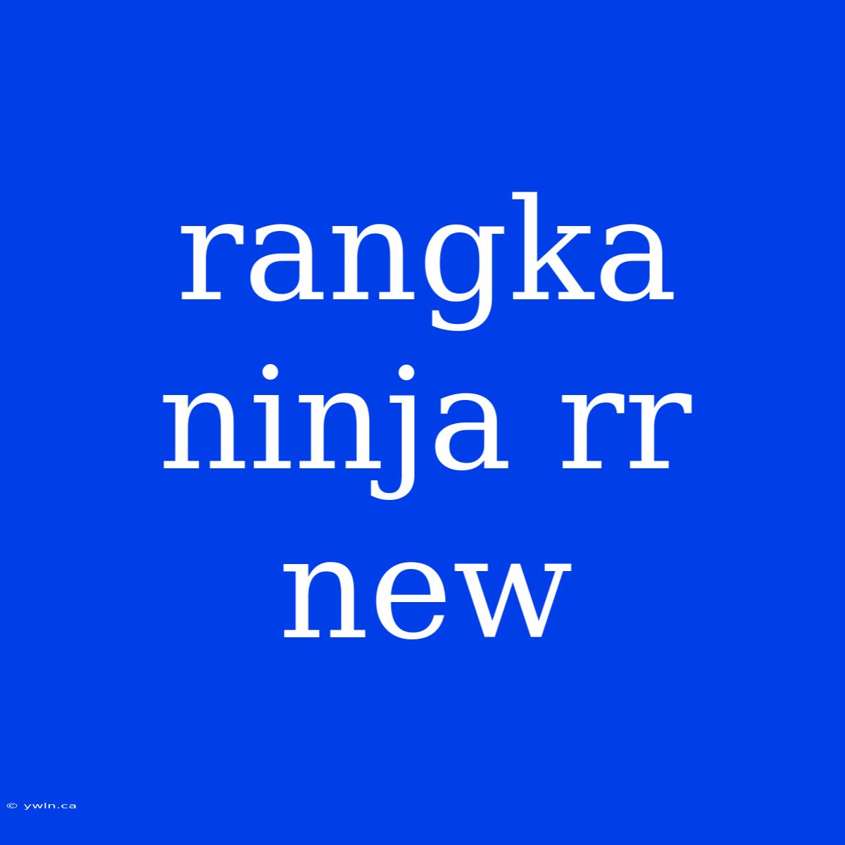 Rangka Ninja Rr New