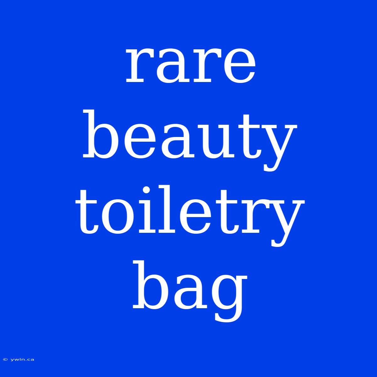 Rare Beauty Toiletry Bag