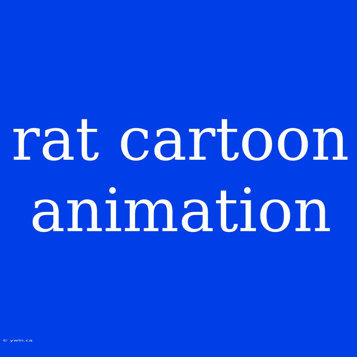 Rat Cartoon Animation