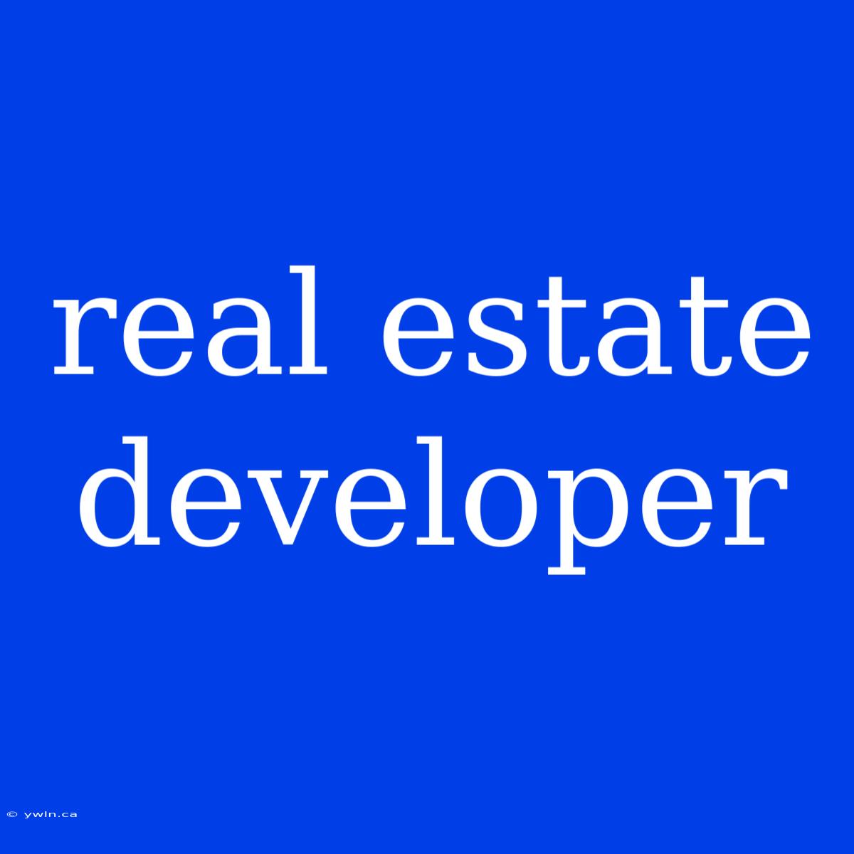 Real Estate Developer