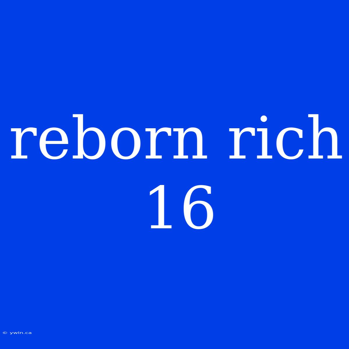 Reborn Rich 16