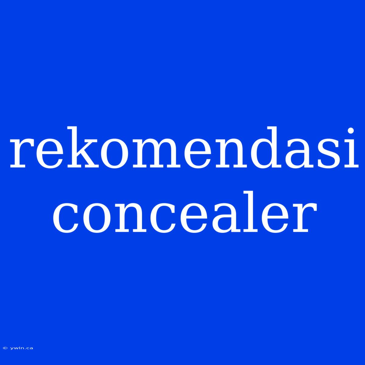 Rekomendasi Concealer