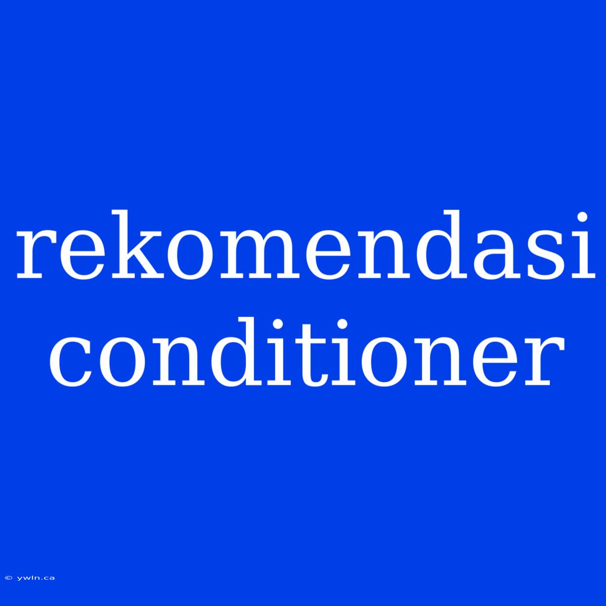 Rekomendasi Conditioner