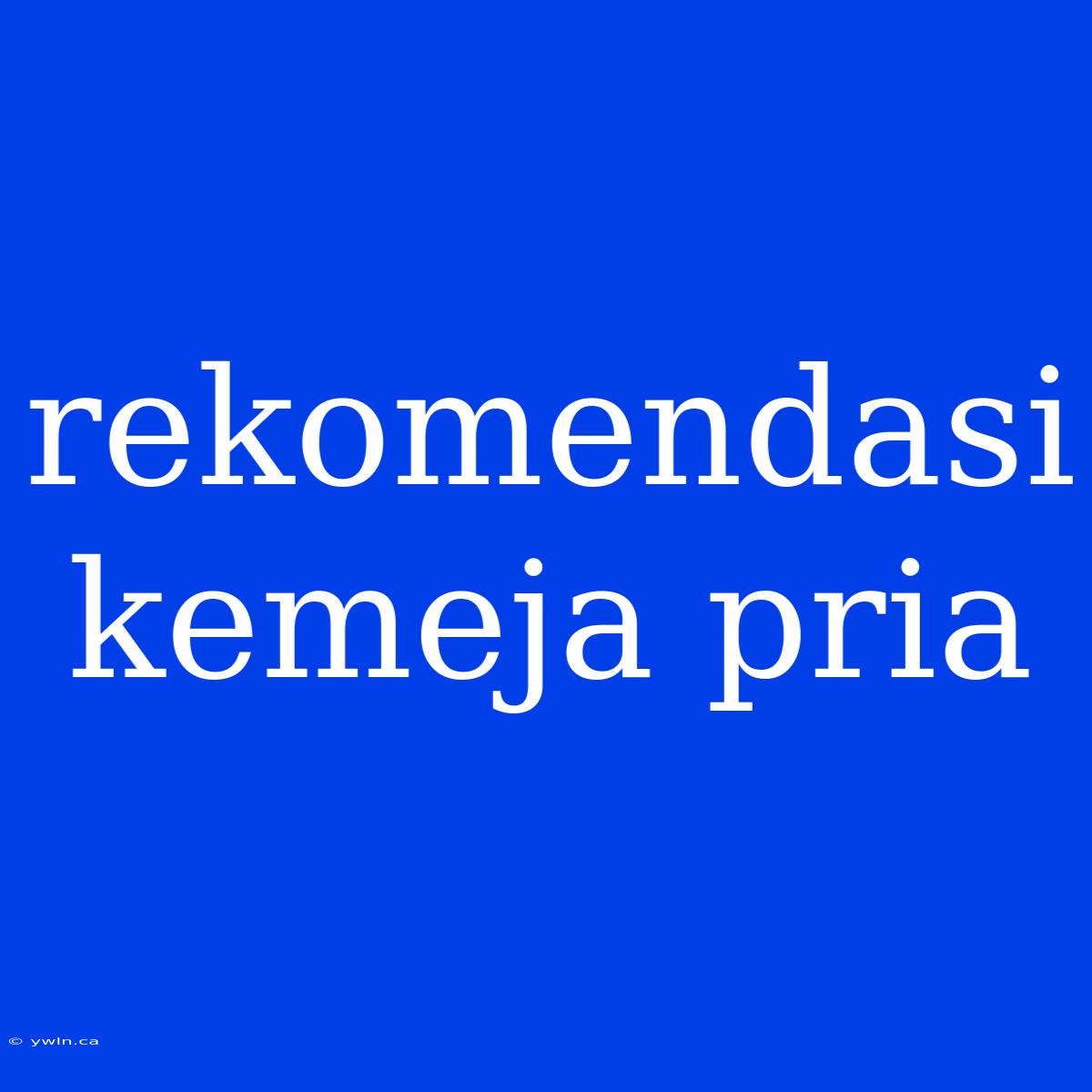 Rekomendasi Kemeja Pria