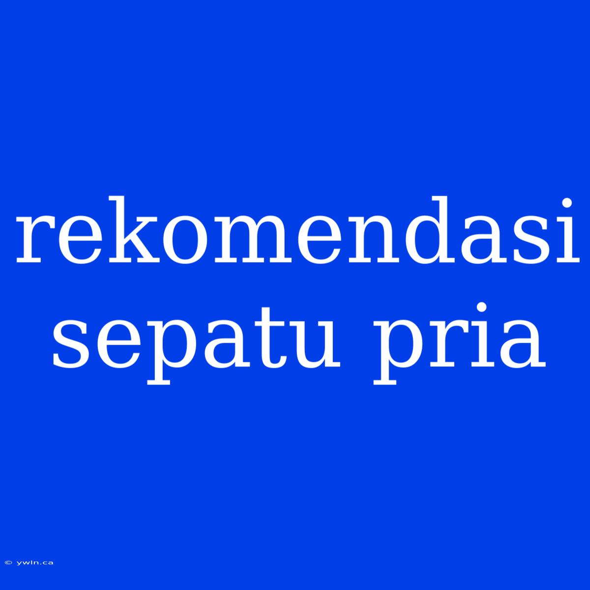 Rekomendasi Sepatu Pria