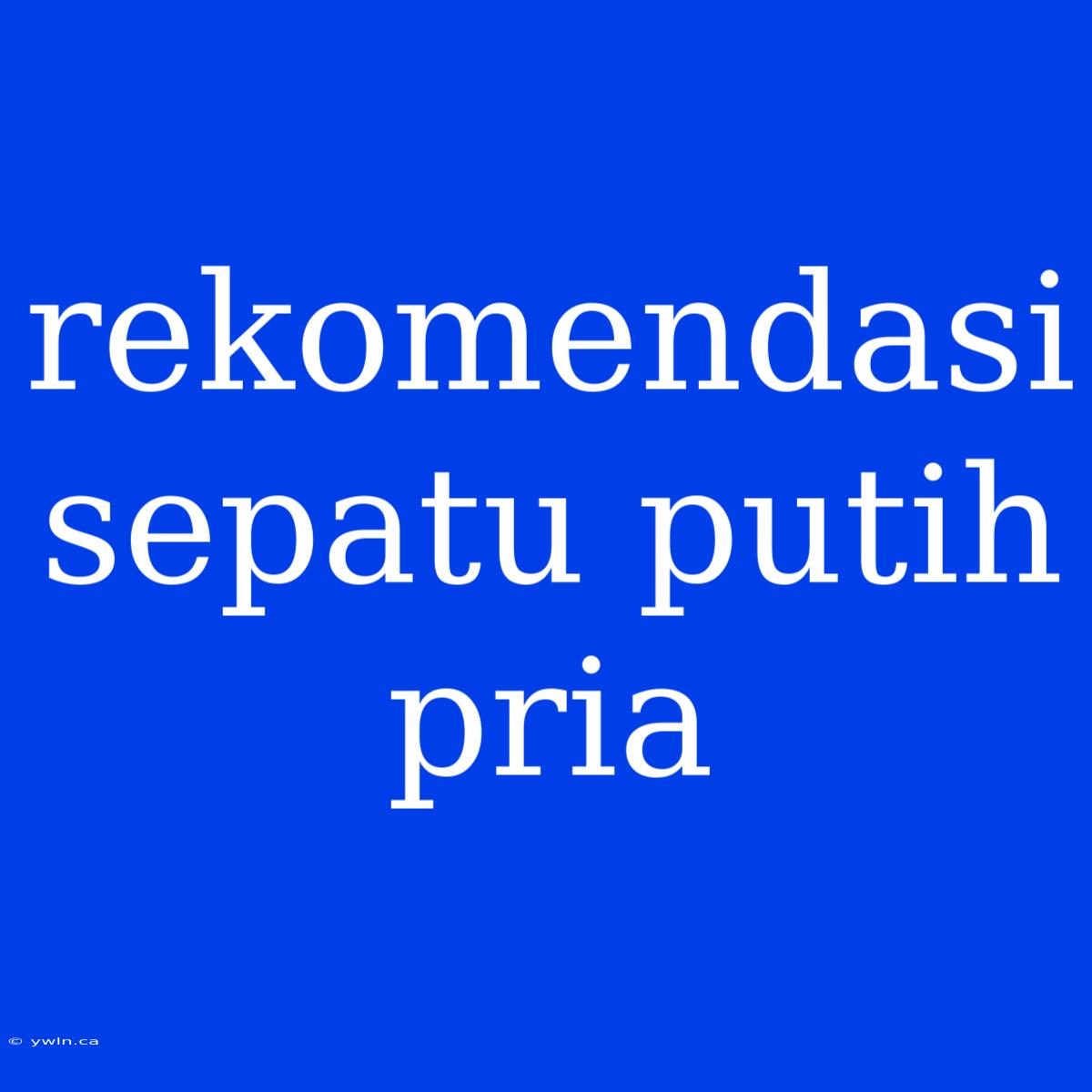 Rekomendasi Sepatu Putih Pria