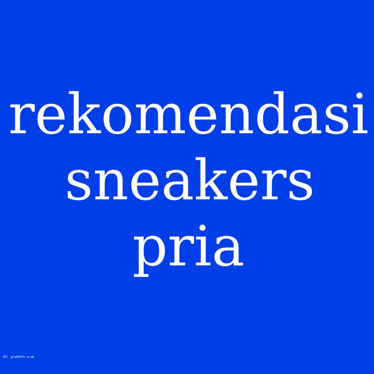 Rekomendasi Sneakers Pria