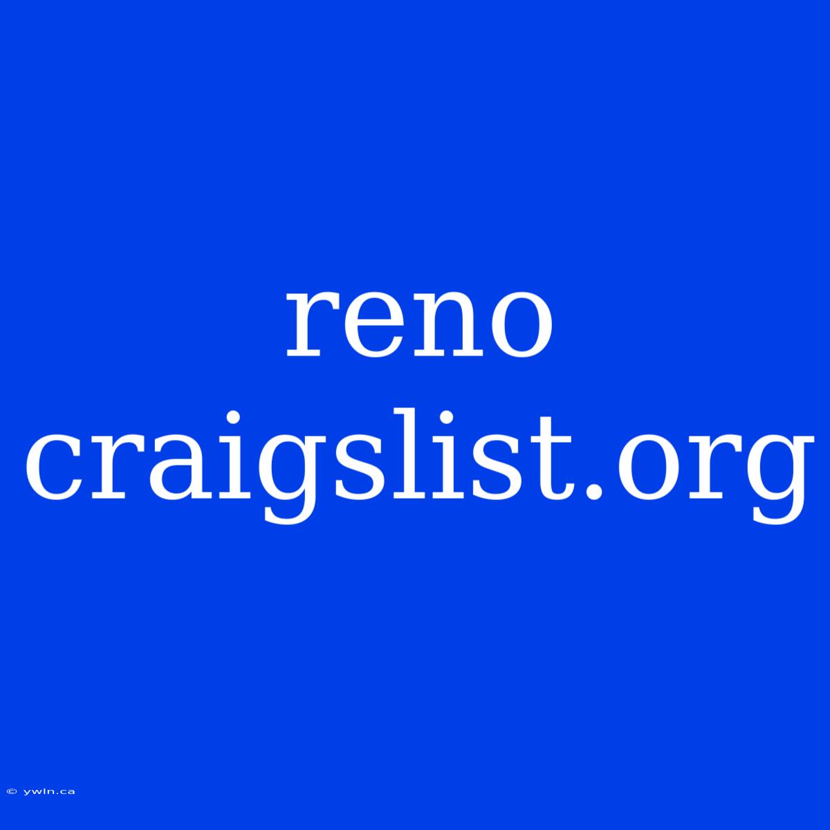 Reno Craigslist.org