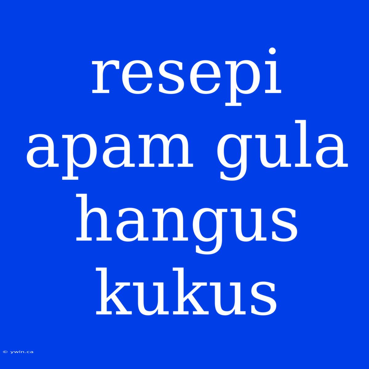 Resepi Apam Gula Hangus Kukus