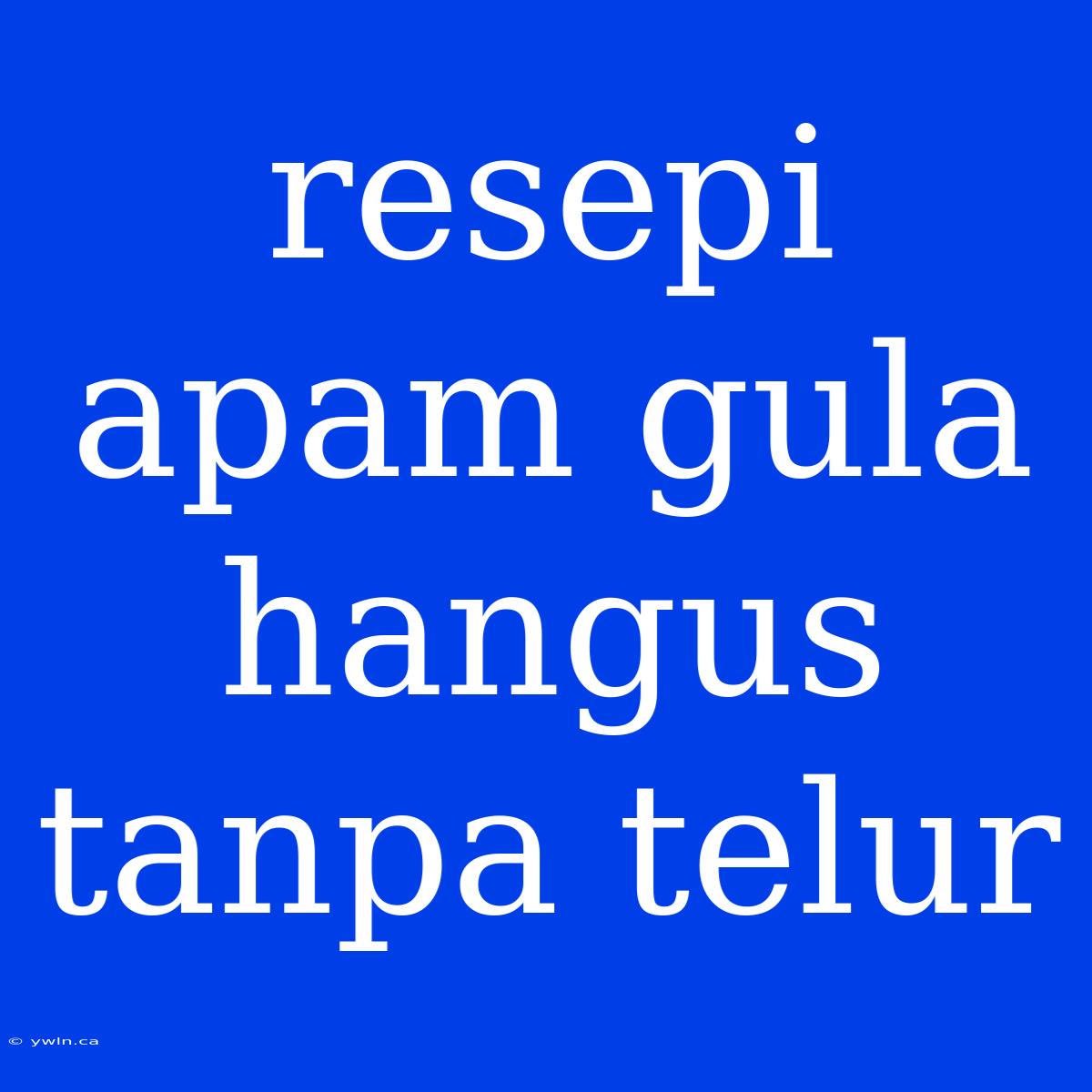 Resepi Apam Gula Hangus Tanpa Telur