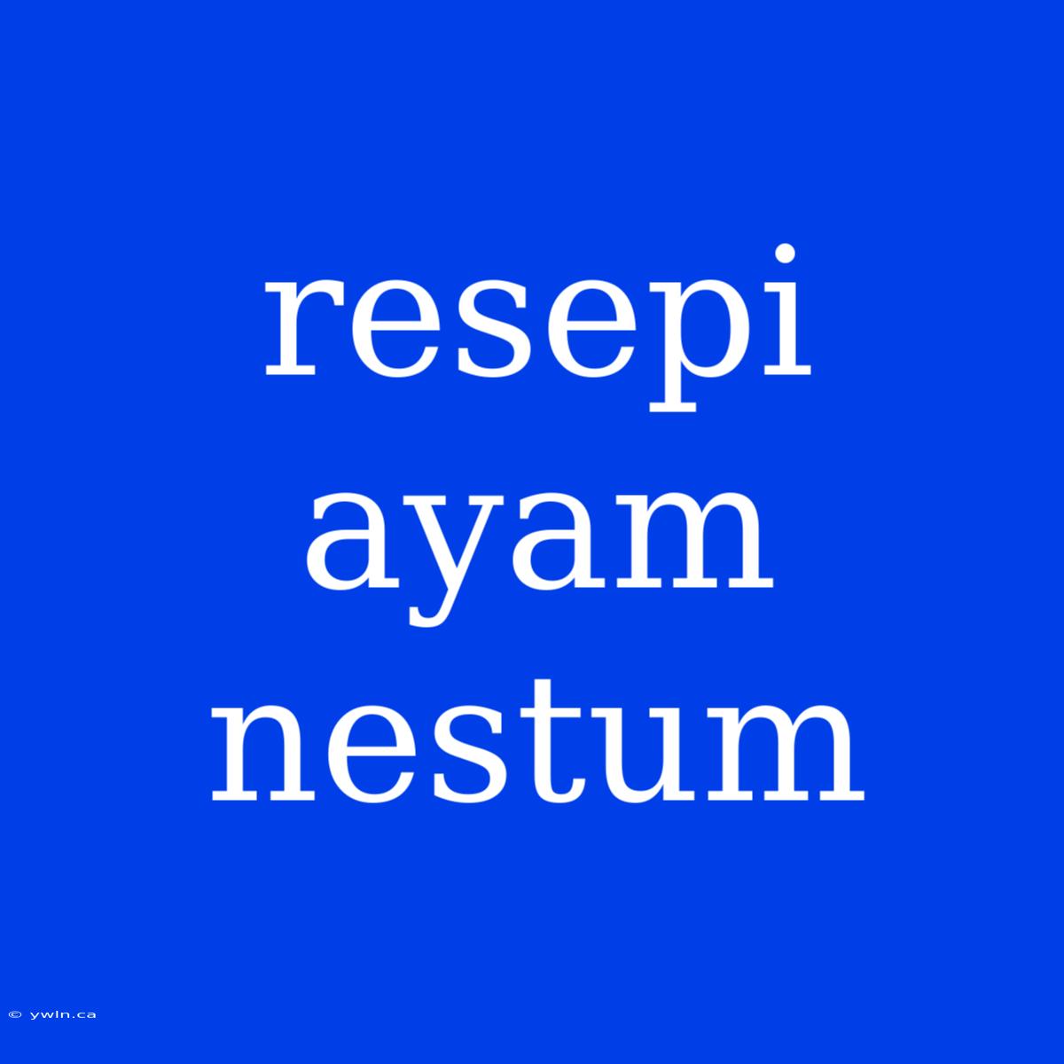 Resepi Ayam Nestum