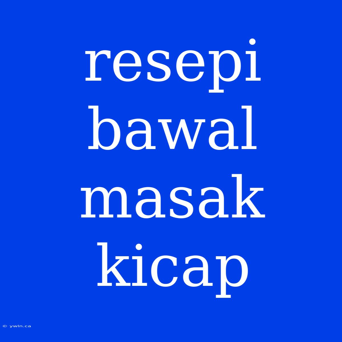 Resepi Bawal Masak Kicap